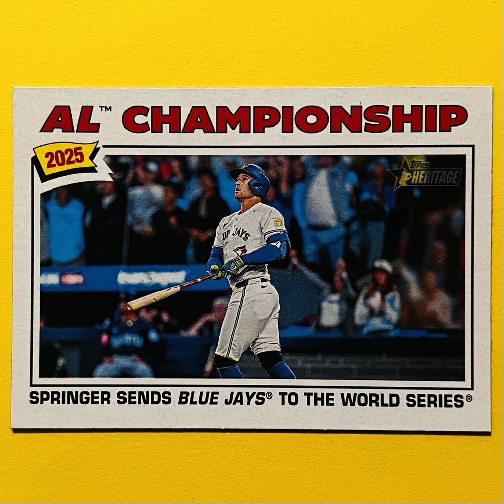 2026 Topps Heritage AL Championship #276 George Springer Blue Jays Insert